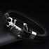 Lederarmband Herren Unisex Jesus Kreuz Edelstahl Bestseller Uniqal